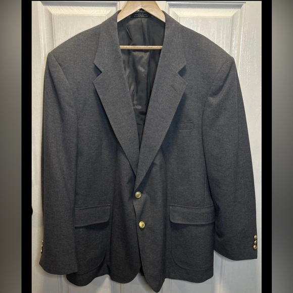 David Taylor Other - Men’s David Taylor 46R Navy Blazer Sport Coat Jacket Gold Buttons